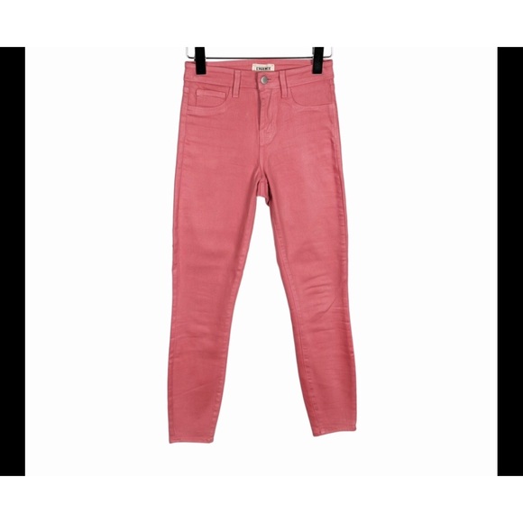 L'AGENCE Margot High Rise Skinny in Dusty Rose Coated. - Picture 2 of 7